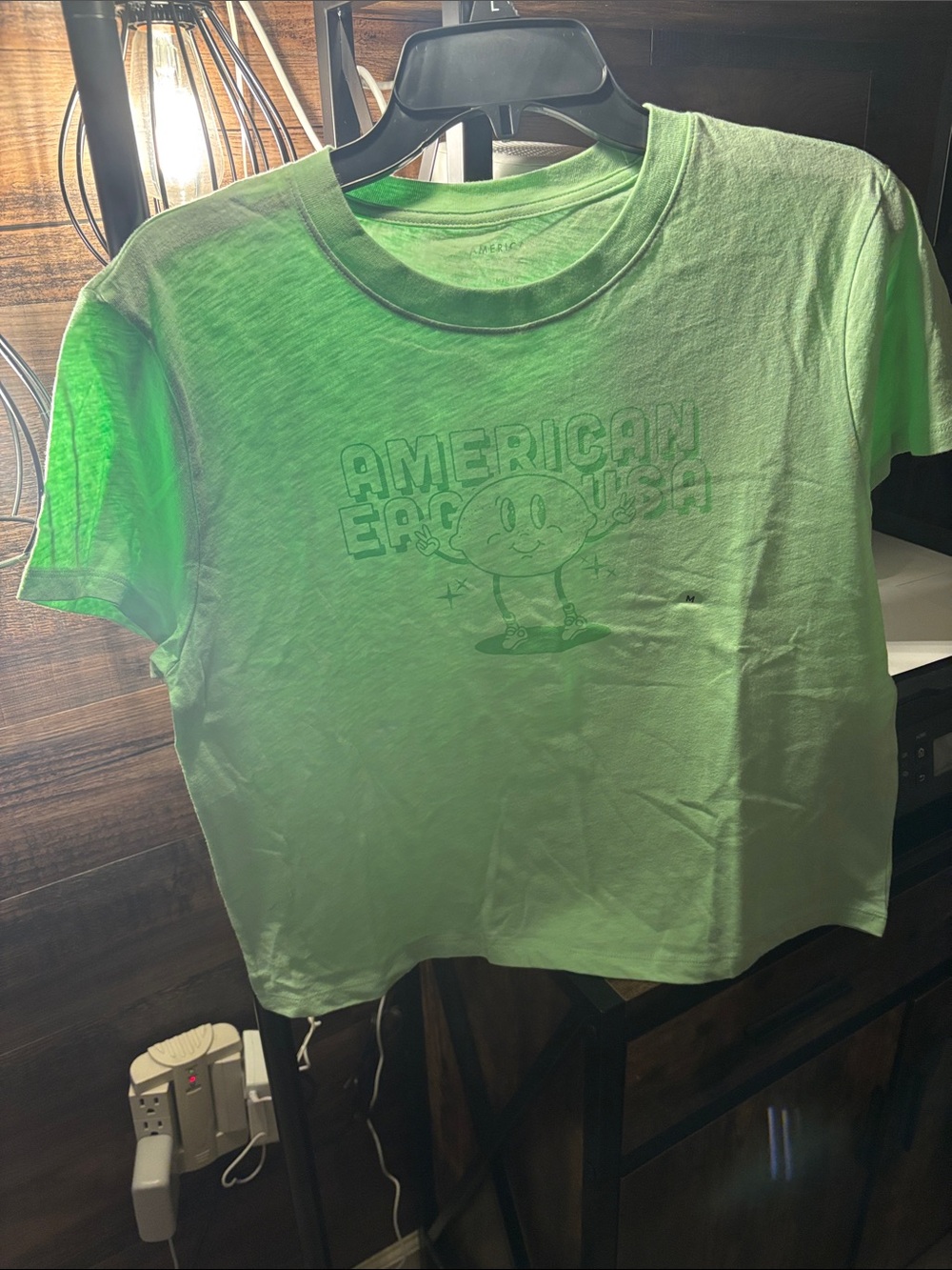 American Eagle Outfitters Neon Green Graphic Tee